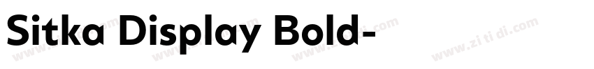 Sitka Display Bold字体转换